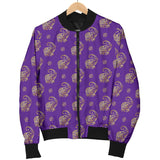 Lucky Purple Elephant Women's Bomber Jacket