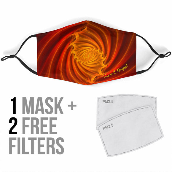Abstract Colorful Spiral 2 Vibe Protection Face Mask