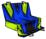 Racing Style Blue & Neon Green Vibes Three Pet Seat Cover