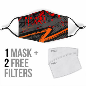 Racing Style Addiction Design Four Protection Face Mask