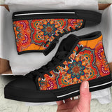Orange Style Mandala High Top Shoe