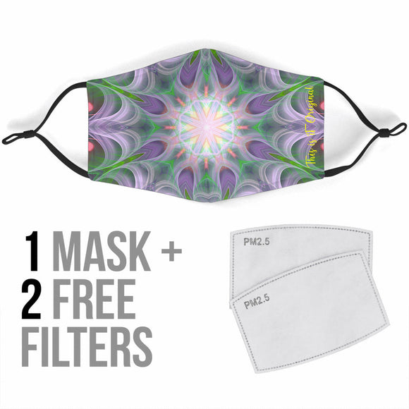 Luxurious Colorful Kaleidoscope Design Three Protection Face Mask