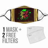 Magical Graffiti Stay Safe In Luxury Gold Frame Protection Face Mask