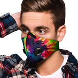 Colorful Rainbow Tie Dye Style Premium Protection Face Mask