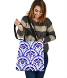 Amazing Traditional White & Blue Ornaments Vibes Two Cloth Tote Bag