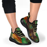 Realistic Green Feather Mesh Knit Sneakers
