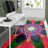 Psychedelic Style Mandala Design Four Area Rug