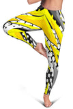 Racing Style Black & Yellow & Grey Colorful Vibe Women's Leggings
