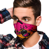 Racing Pink & Orange Special Design Premium Protection Face Mask