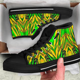 Racing Brazil Style Neon Green & Yellow Vibes High Top Shoes