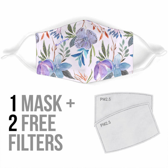 Watercolor Style Flowers Design One Protection Face Mask