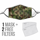 Luxury Green Army Style Protection Face Mask