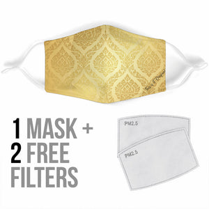 Luxury Golden Ornamental Style Design Protection Face Mask