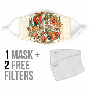Luxurious Paisley Floral Design Art Protection Face Mask