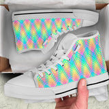 Psychedelic Rainbow Neon High Top Shoes