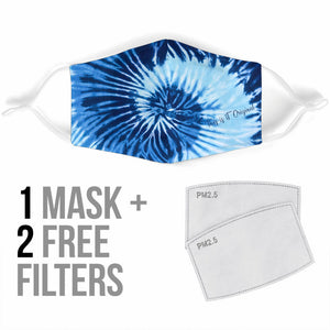 Bestseller Tie Dye Light Blue & Dark Blue Colors Protection Face Mask