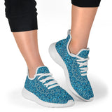 Sky Blue Mandala Mesh Knit Sneakers