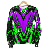 Racing Style Purple & Neon Green Splash Vibe Men's Sweater