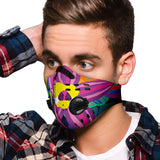 Tropical Wild Colorful Flowers Design Premium Protection Face Mask
