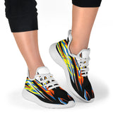 Racing Style Colorful Geometric 2 Mesh Knit Sneakers