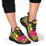 Luxury Rose Mesh Knit Sneakers