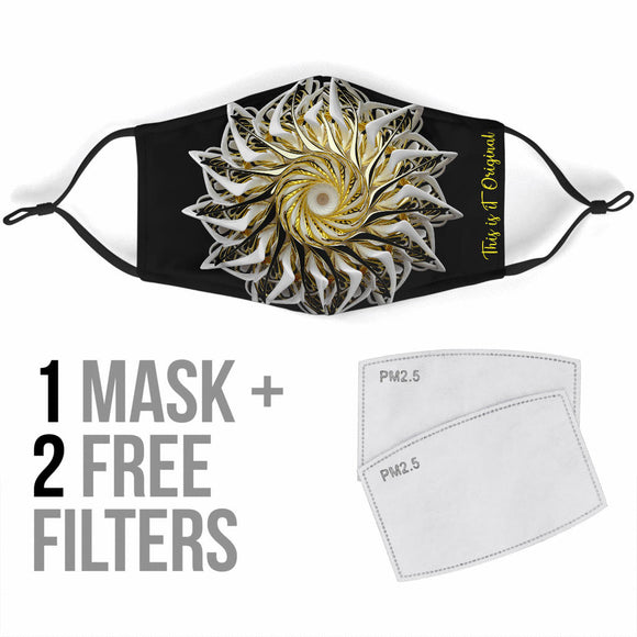 Abstract Circle Two Protection Face Mask