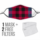 Perfect Red & Blue Tartan Design Protection Face Mask