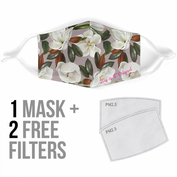 White Flowers Art One Protection Face Mask