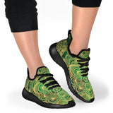 Glamour Green Mandala Mesh Knit Sneakers