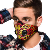 Red & Yellow Mandala Premium Protection Face Mask