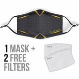 Luxurious Golden Art Geometric Design One Protection Face Mask