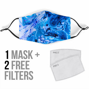 Luxurious Blue Marble Design Protection Face Mask