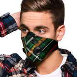 Amazing Luxury Dark Green Tartan Premium Protection Face Mask
