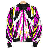 Racing Style Pink & White Colorful Splash Vibe Men's Bomber Jacket