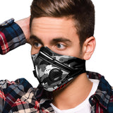 Racing Army Style Grey & Red Vibes Premium Protection Face Mask