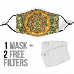 Bestseller Yellow Art Mandala Design Protection Face Mask