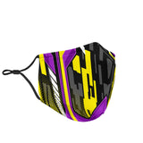 Racing Style Violet & Yellow Special Design Protection Face Mask