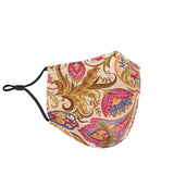 Bestseller Beige & Pink Paisley Pattern Protection Face Mask