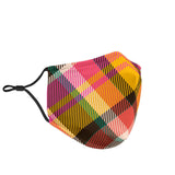 Tartan Design in Super Fresh Orange & Pink Colors Protection Face Mask