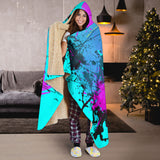I'm speaking only to my cat today. Street Art Design Hooded Blanket