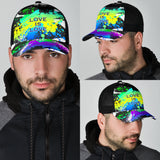 Love is Love. Colorful Abstract Art Design With Neon Splash Mesh Back Cap
