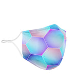 Blue Neon Object Protection Face Mask