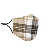 Special Tartan Design Beige & White Protection Face Mask