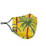 Yellow Design With Palm Tree Protection Face Mask