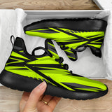 Racing Style Neon Green & Black Colorful Vibe Mesh Knit Sneakers