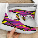 Racing Style Purple & Yellow 2 Colorful Vibe Mesh Knit Sneakers