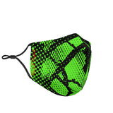 Exclusive Racing Style Black & Neon Green Design Protection Face Mask