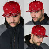 Luxury Royal Red Bandana Style Paisley Design Snapback Hat
