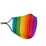 Rainbow Stripe Art Two Protection Face Mask