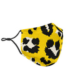 Yellow Leopard Style With Black Art Dots Protection Face Mask